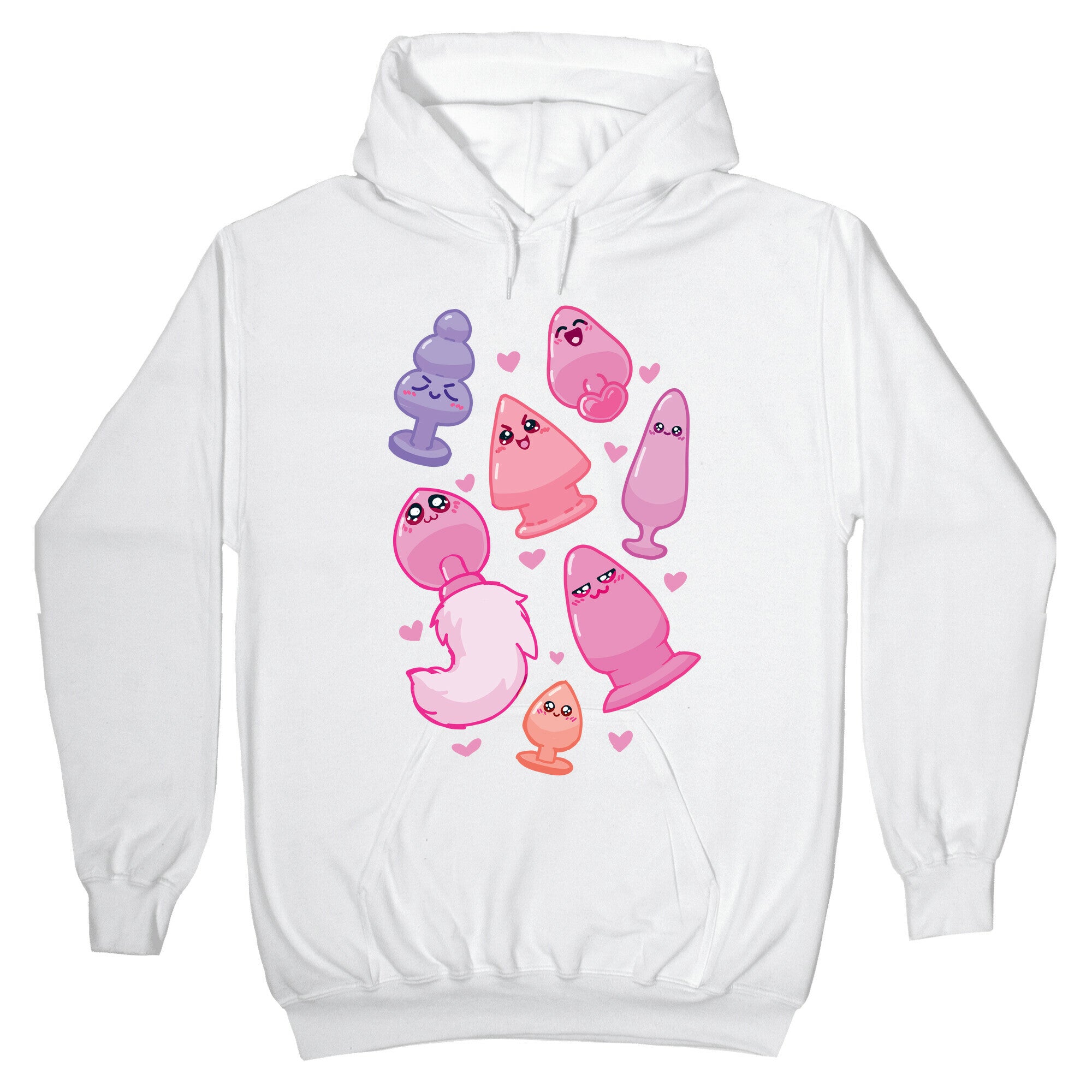 Kawaii Buttplug Pattern Hoodie